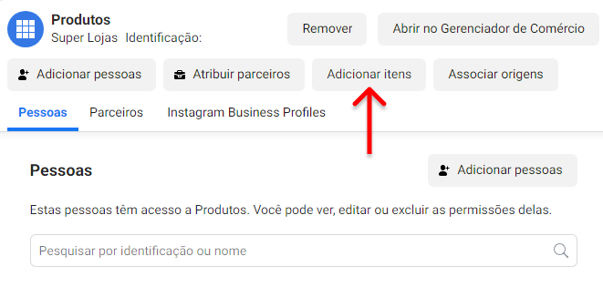 tela adicionar itens