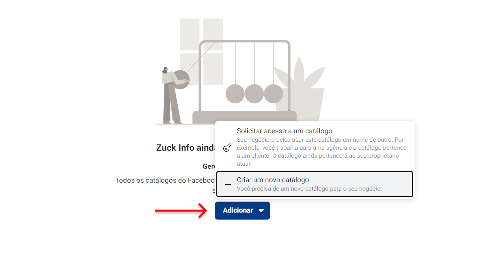 tela adicionar catálogos
