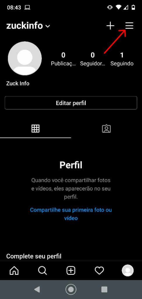 tela perfil