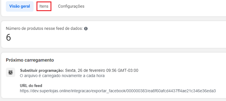 tela itens